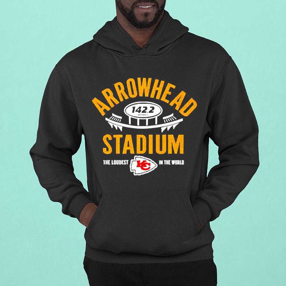hue1102 arrowhead stadium1422 decibels the loudest in the world kansas city chiefs shirt hoodie - Arrowhead Stadium1422 Decibels The Loudest In The World Kansas City Chiefs Shirt