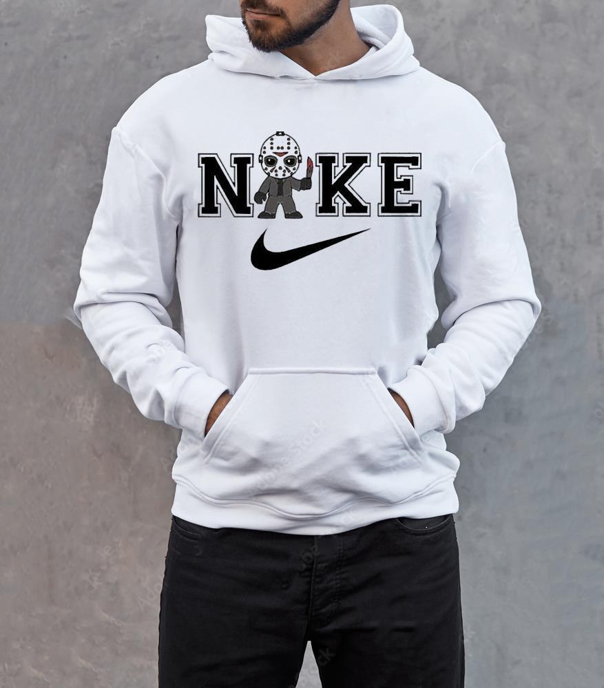 Jason Voorhees Horror Halloween Character Nike Swoosh Logo Shirt