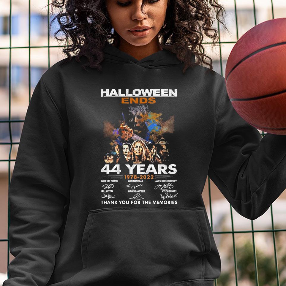 Michael Myers Halloween Ends 44 Years 1978-2022 Thank You For The Memories Signatures shirt