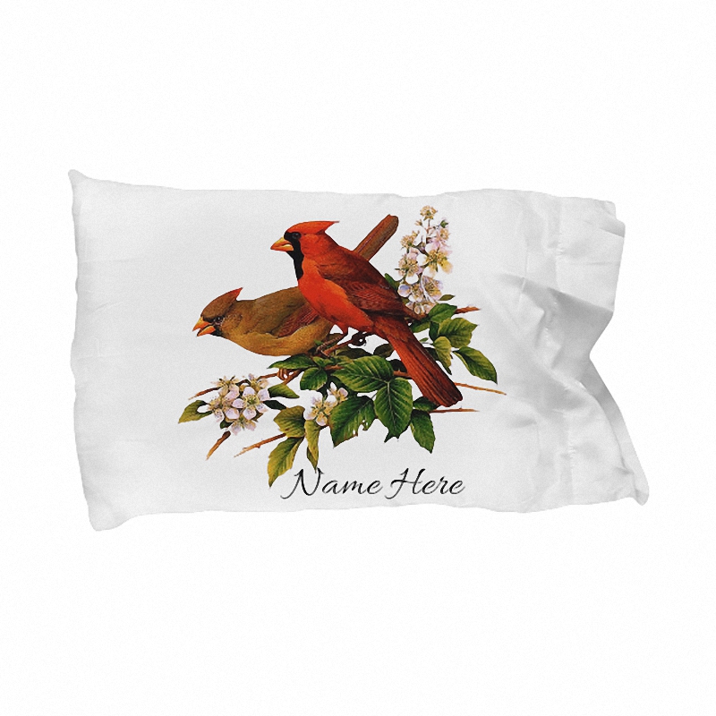 Cardinal Vintage Personalized Pillow Case 1