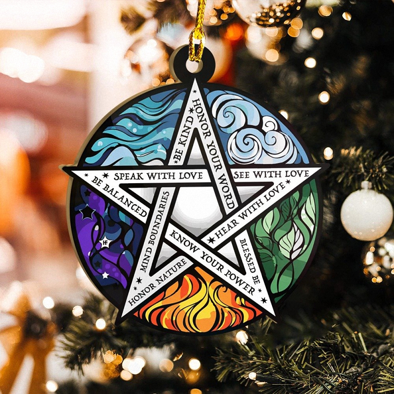 Element Pentacle Be Kind Wicca EZ20 2711 Ornament 1