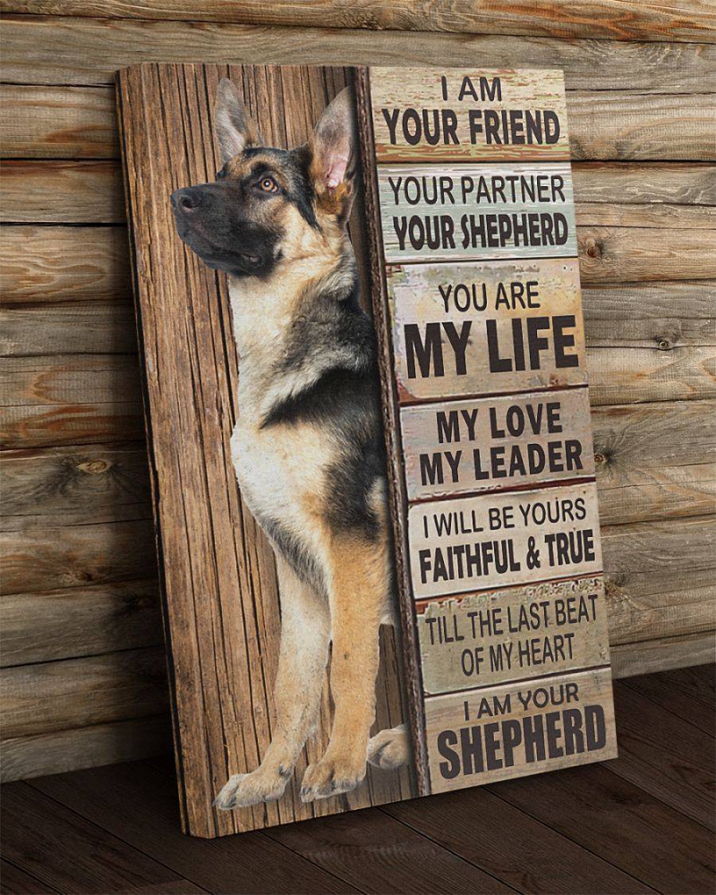 German Sherpherd Partner Dog Canvas 1