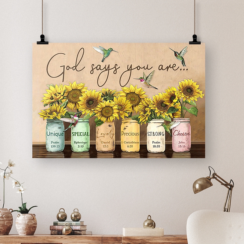 God Says You Are Poster, Canvas 1st Shirts