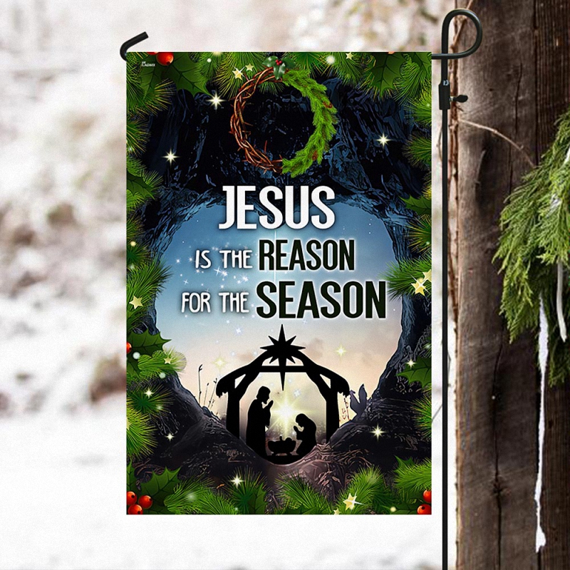Nativity Scene Flag Jesus Is The Reason For The Season Flag 7