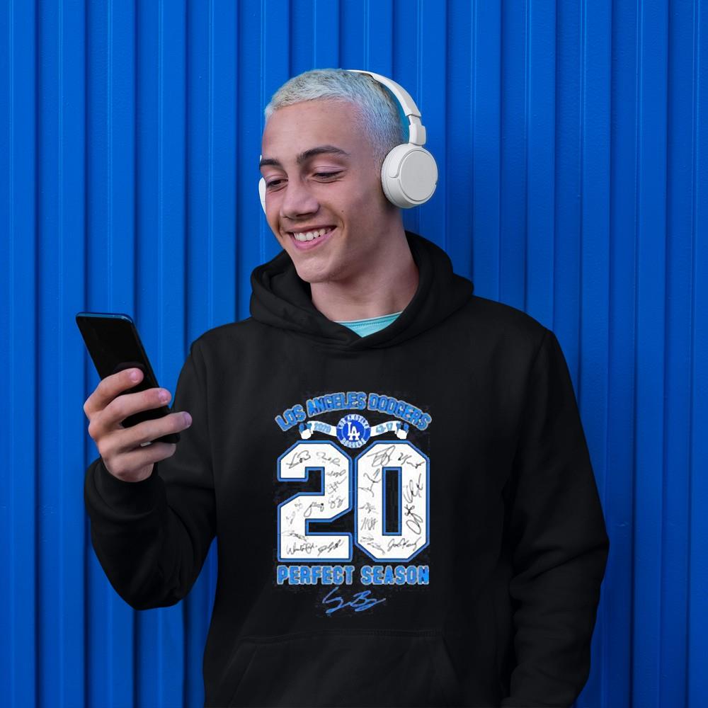 hue1201 los angeles dodgers perfect season signature shirt hoodie - Los Angeles Dodgers Perfect Season Signature Shirt