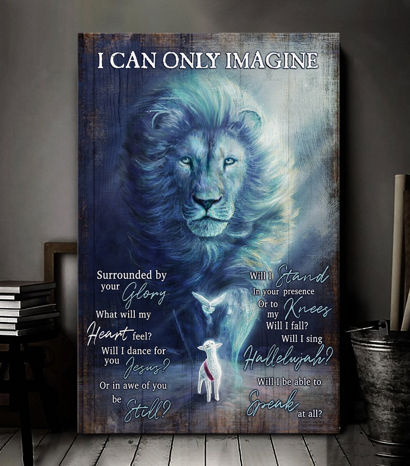 Blue lion I can only imagine Jesus Canvas Print 6