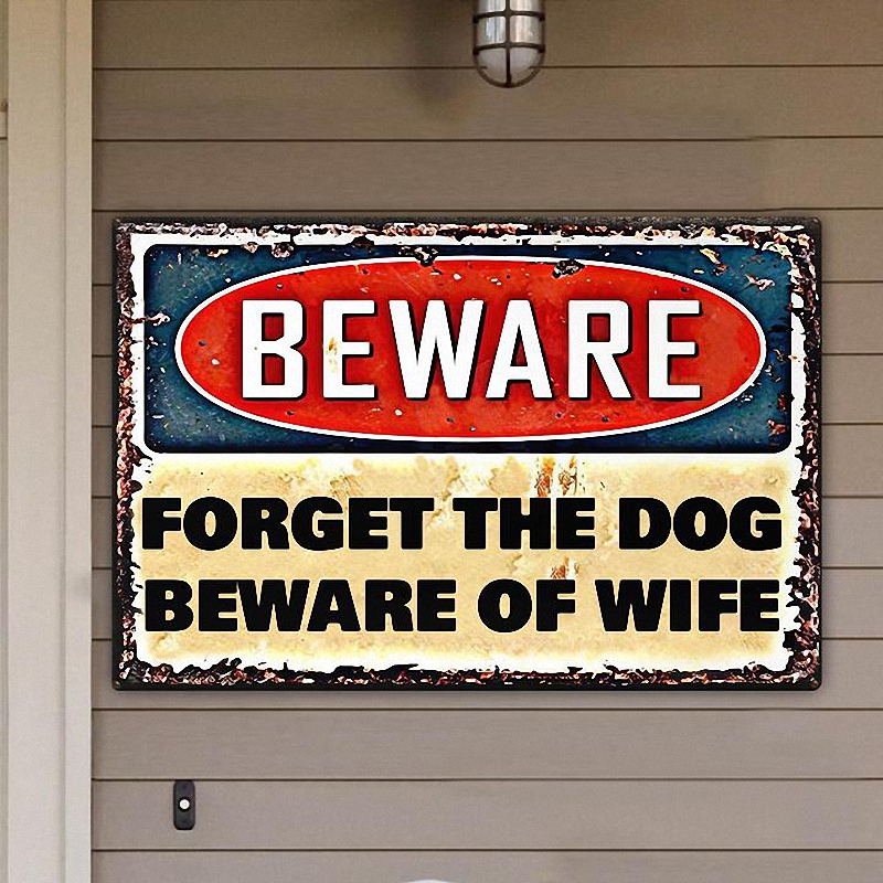 Forget The Dog Beware Of Wife Door Mat 1