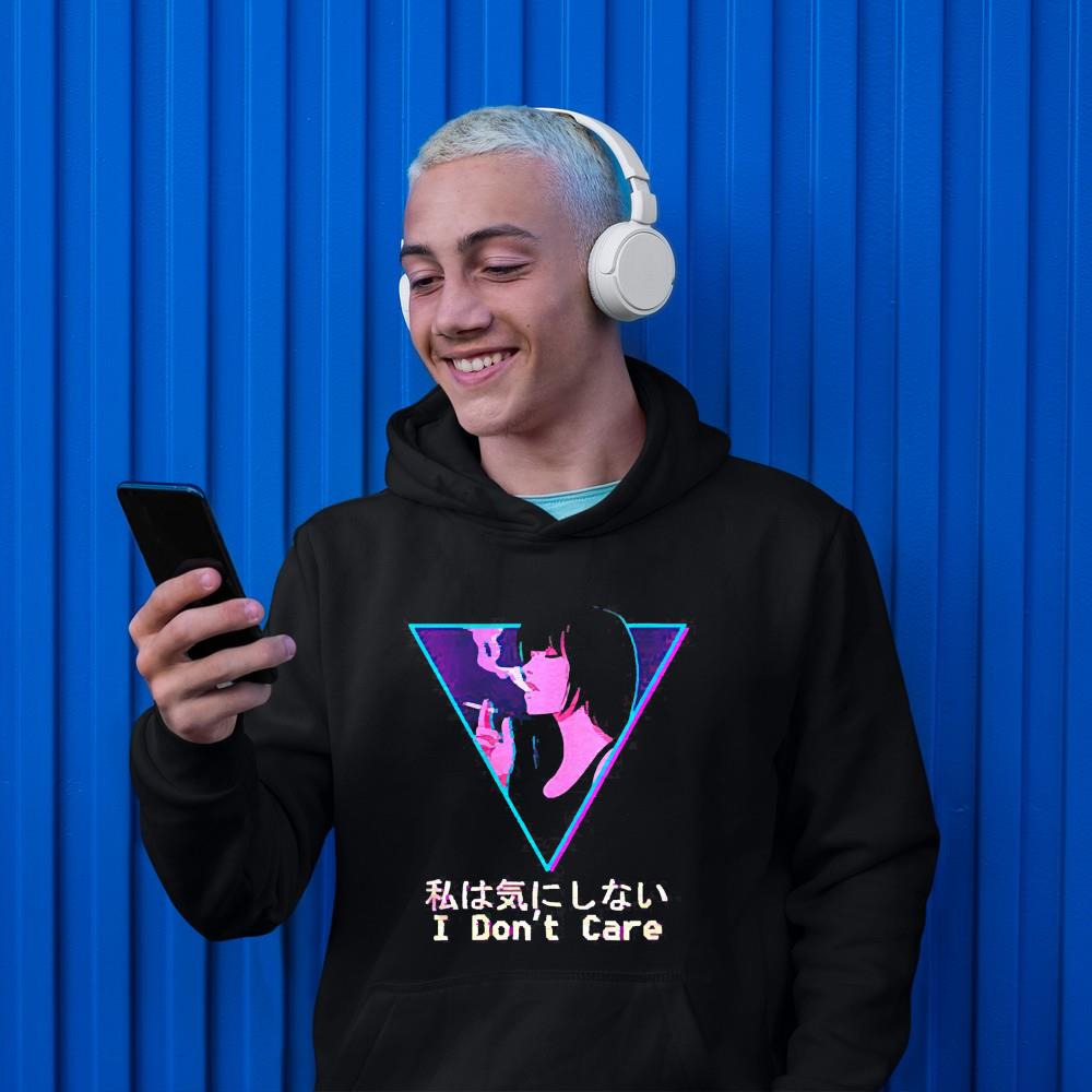 Japanese Vaporwave Aesthetic Sad Anime Girl shirt 1