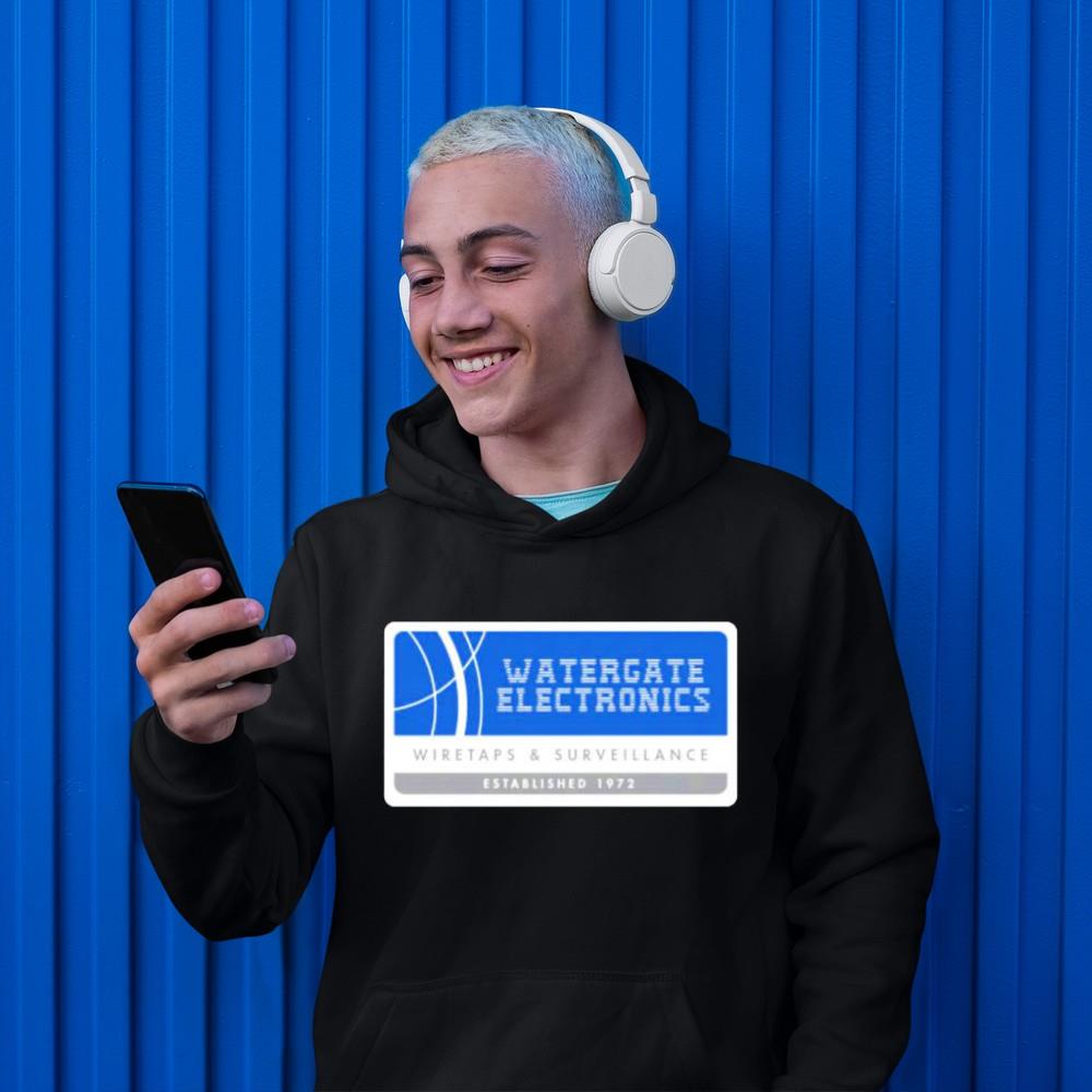 hue1211 watergate electronics wiretaps and surveillance shirt hoodie - Watergate Electronics wiretaps and surveillance shirt
