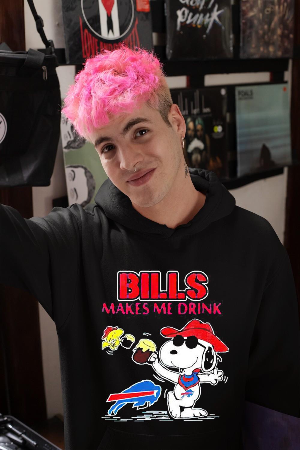 hue13 snoopy and woodstock buffalo bills makes me drink beer shirt hoodie - Snoopy And Woodstock Buffalo Bills Makes Me Drink Beer Shirt