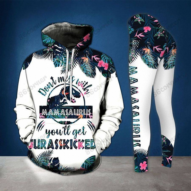 Mamasaurus Blue Legging and Hoodie Set 7
