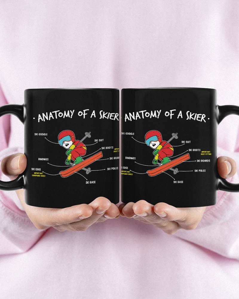 Skiing Anatomy Of A Skier Mugs 1
