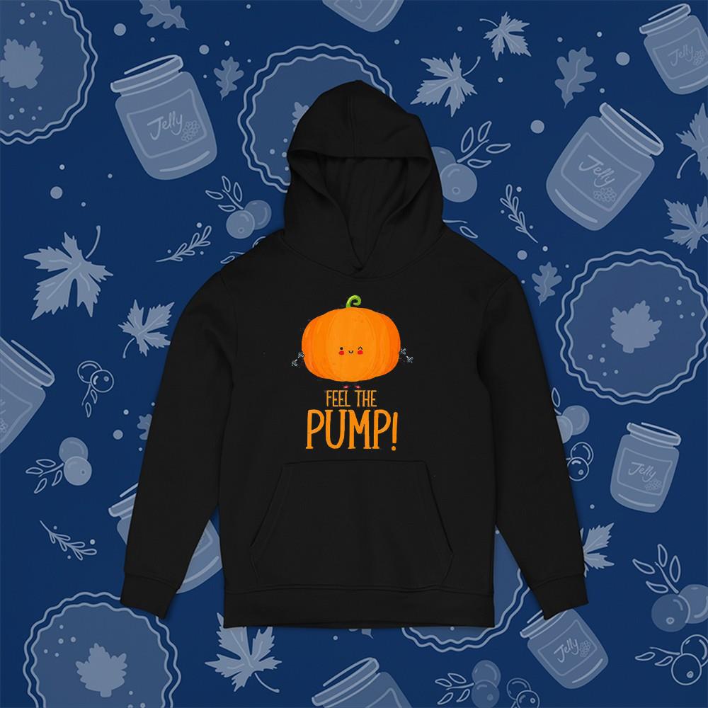 hue143 feel the pump workout halloween bodybuilder fitness gym pumpkin shirt hoodie - Feel The Pump Workout Halloween Bodybuilder Fitness Gym Pumpkin Shirt