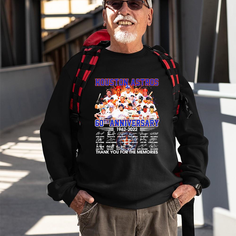 Houston Astros 60th anniversary 1962-2022 signatures t-shirt 1