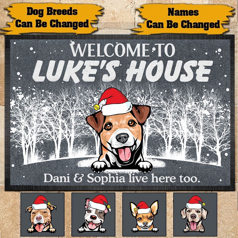 Dogs Doormat Customized Name And Breed Welcome To Dog's House 3