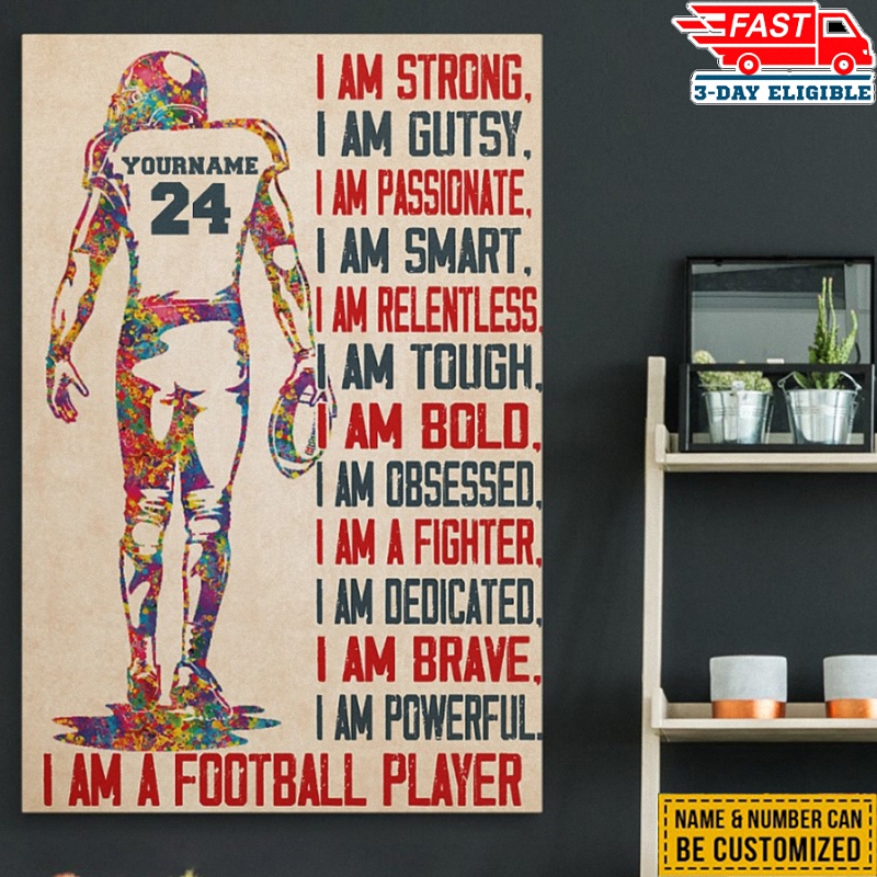 I am a football player canvas 8
