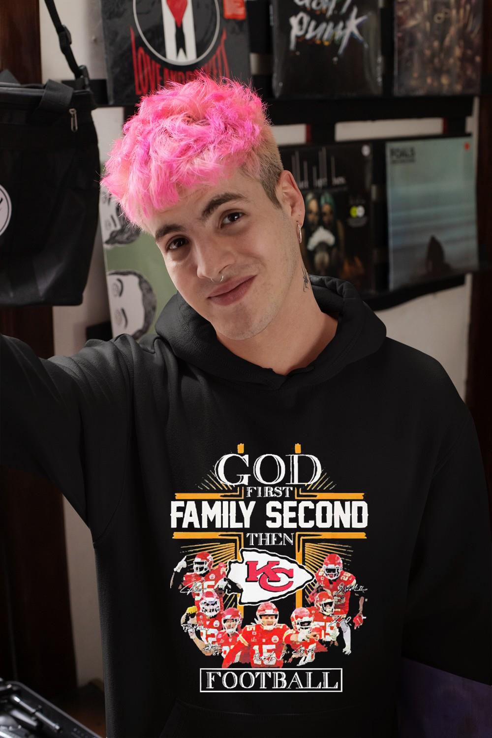 God first Family Second then Kansas City Chiefs football shirt 1