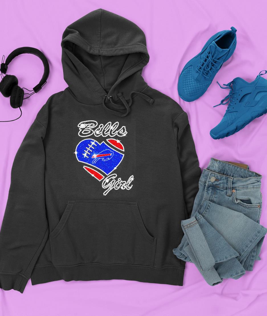 hue1702 buffalo bills girl diamond heart shirt hoodie - Buffalo Bills girl Diamond heart shirt
