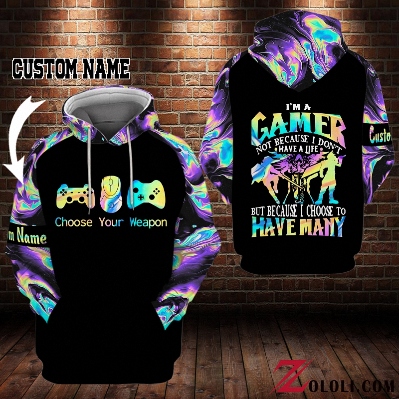 Gamer choose your weapon hoodie 3D Custom TTM 5