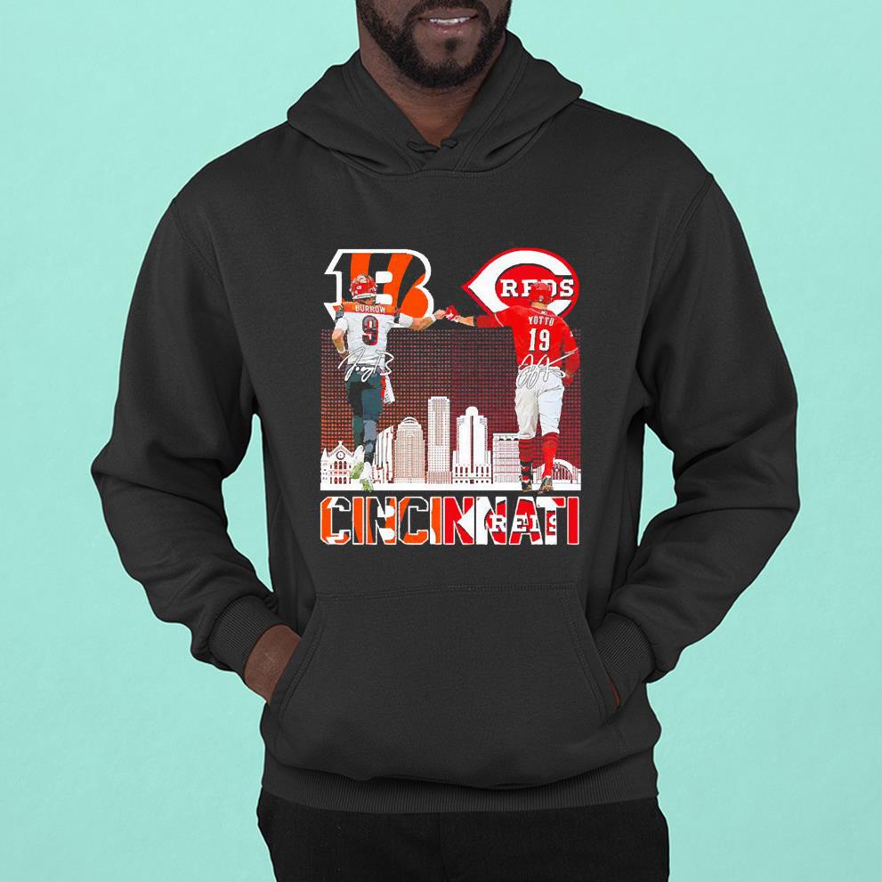 hue173 cincinnati joe burrow joey votto signatures shirt hoodie - Cincinnati Joe Burrow Joey Votto signatures shirt