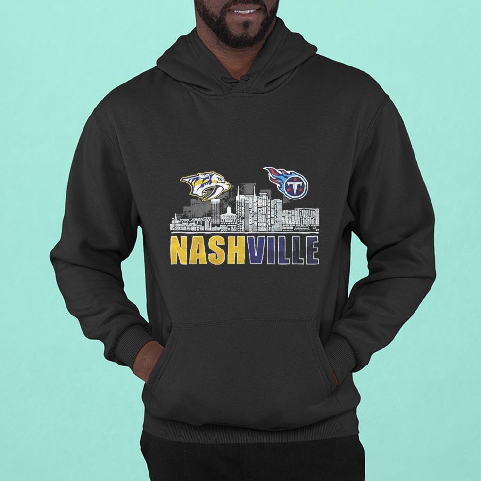 Nashville Predators and Tennessee Titans shirt hue173 nashville predators and tennessee titans shirt hoodie - Nashville Predators and Tennessee Titans shirt