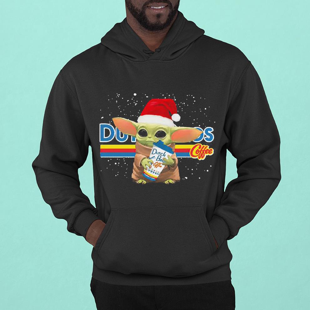 Baby Yoda hug Dutch Bros coffee Christmas shirt 1