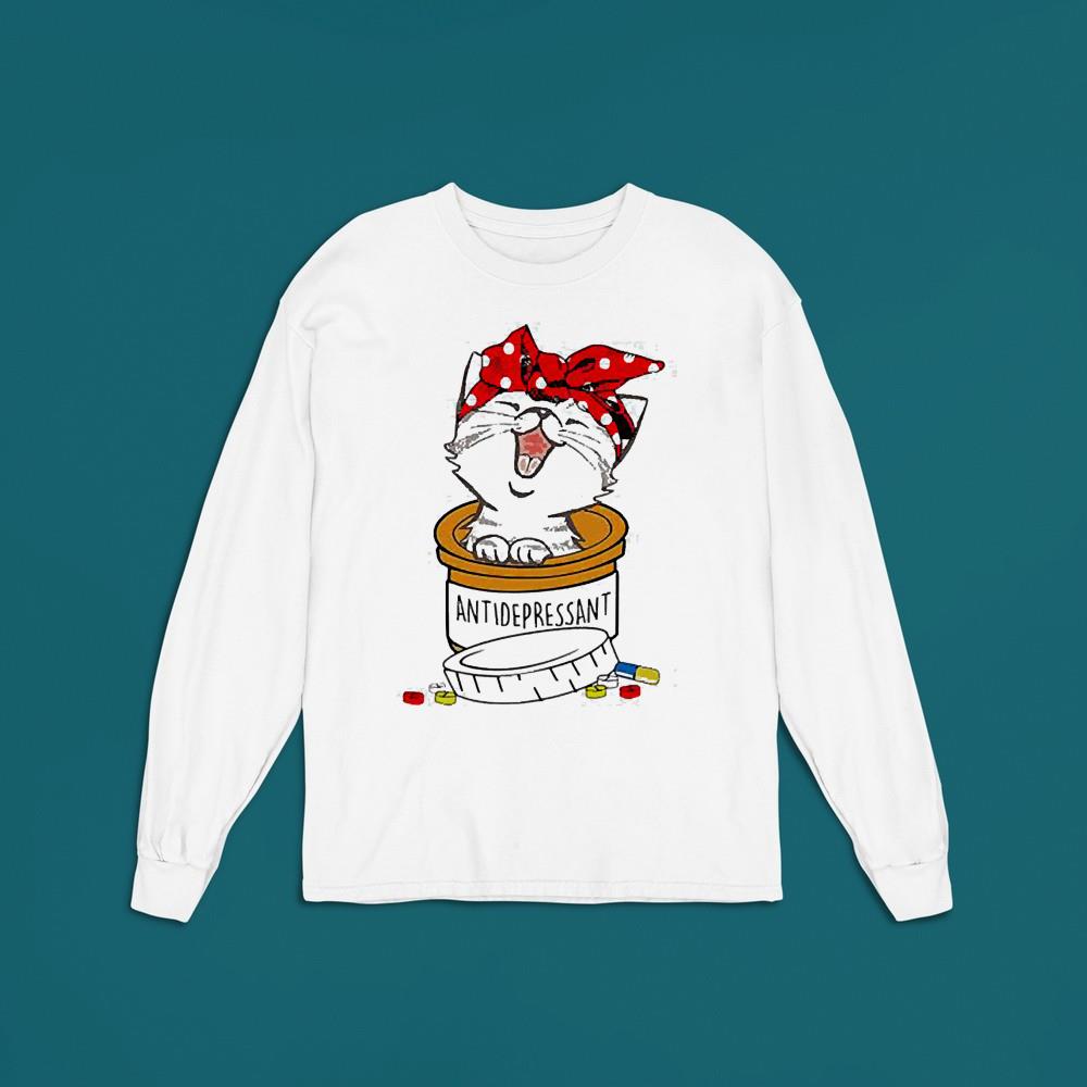 Cat antidepressant pill shirt 1