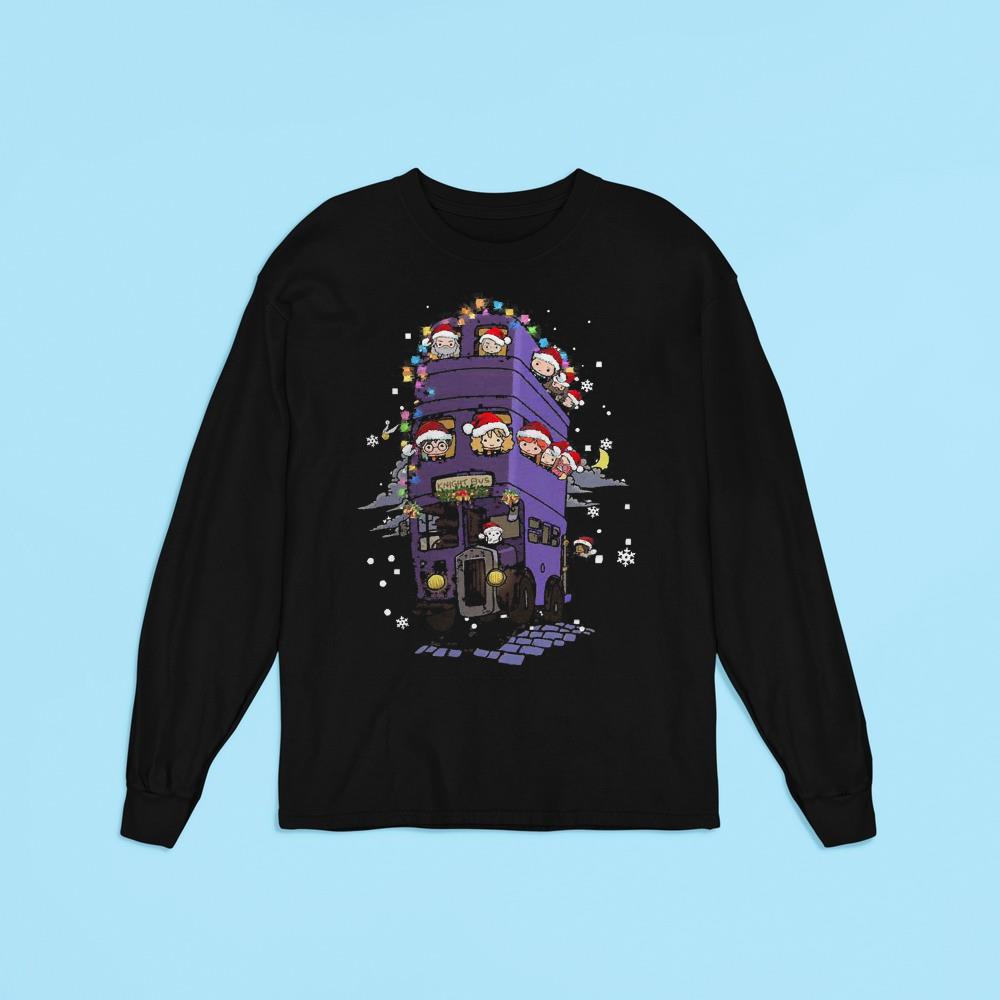 Harry Potter knight bus Christmas shirt 1