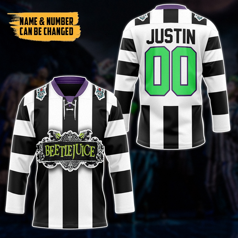 Gearhumans 3D Beetlejuice Sandworm Custom Name Custom Number Hocke 7