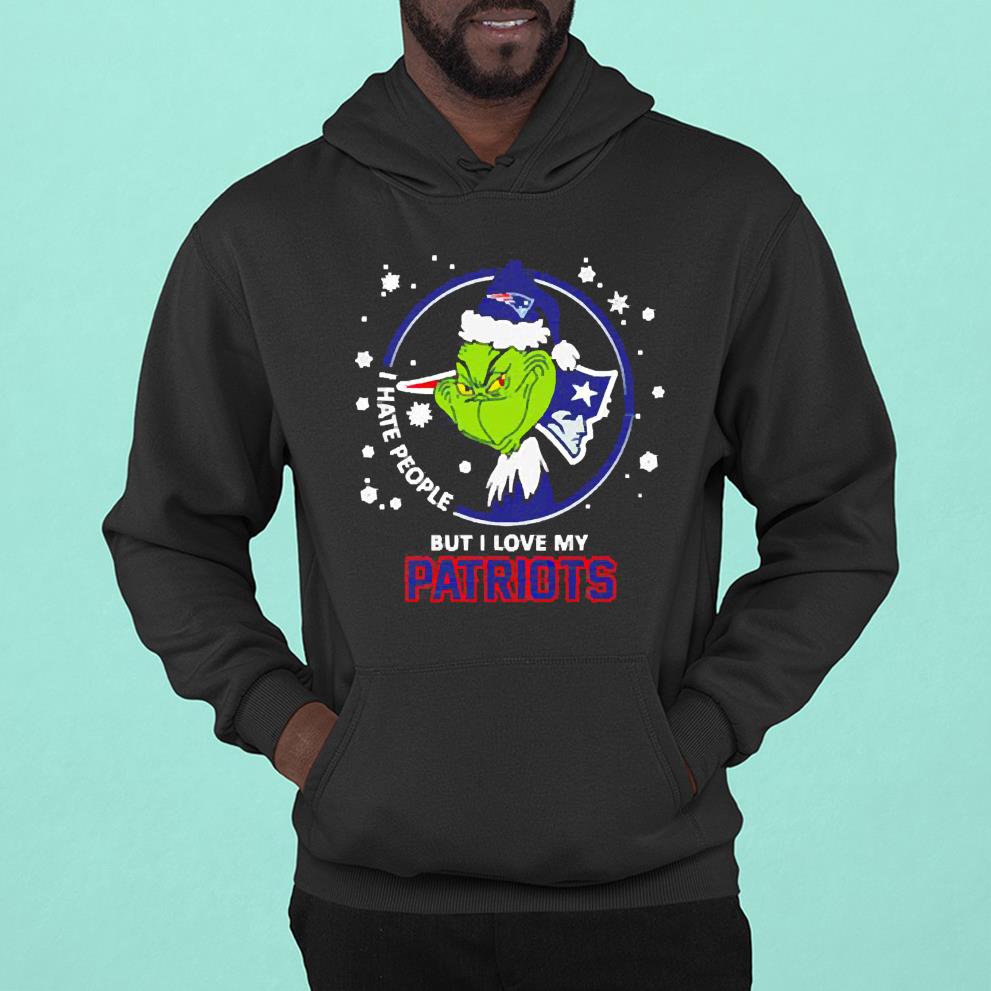 Grinch I hate people but I love my New England Patriots shirt 1 Clothing