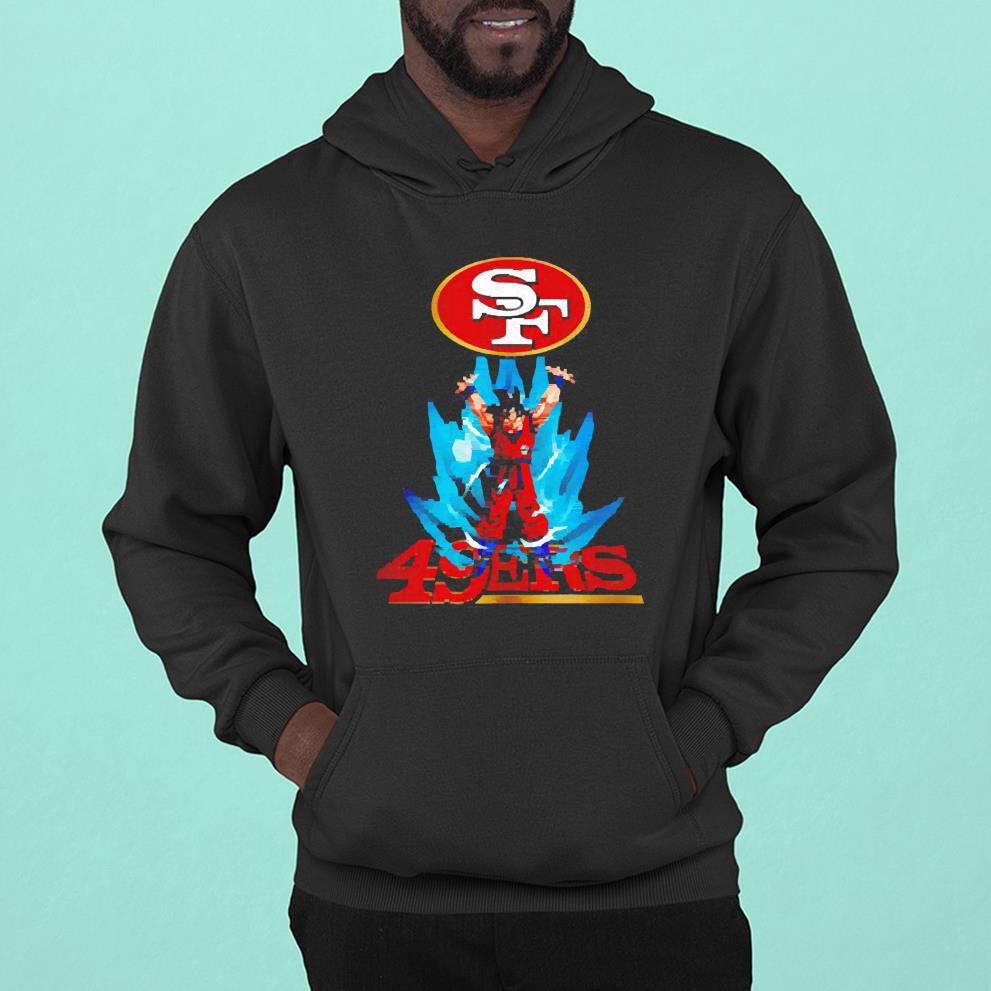 San Francisco 49ers Son Goku powering up in energy shirt 3