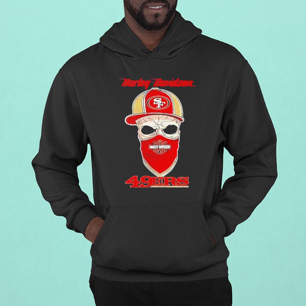 Skull Harley-davidson San Francisco 49ers Shirt 63 Clothing