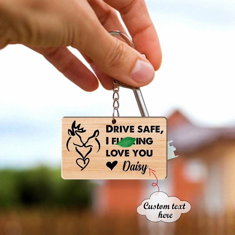 hue2112 drive safe i love you deer hunting keychain drive safe i love you deer hunting keychain - Drive Safe I Love You Deer Hunting Keychain