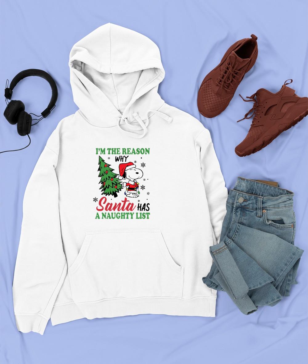 The Merry Christmas Snoopy I'm The Reason Santa Has A Naughty List Shirt 1 MOTHERDAYSHIRTS NEWS