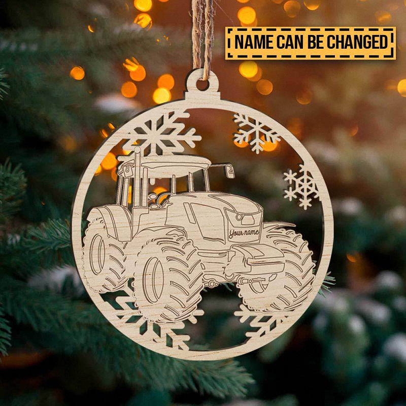 Tractor Personalized Wood Ornament 1 mydisneyshirt news