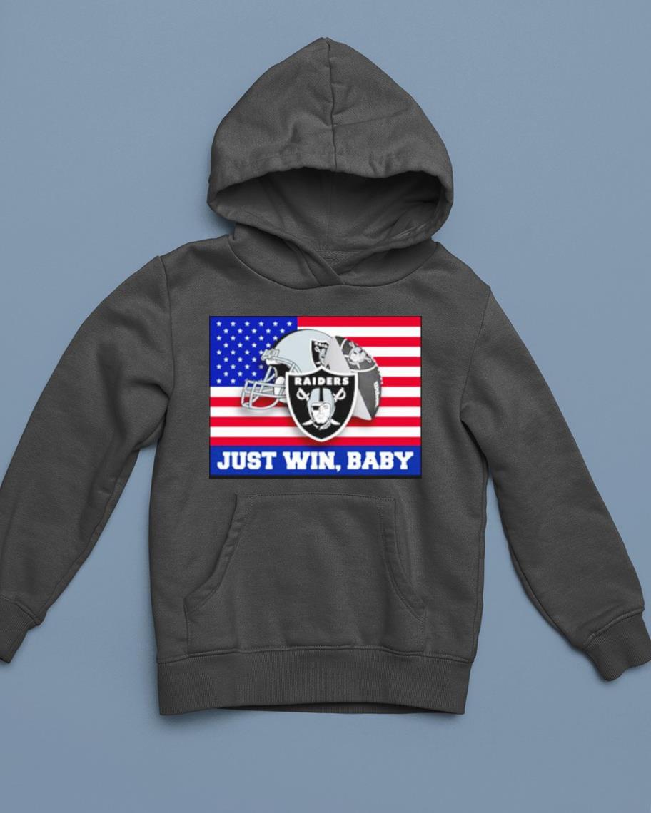 American flag Las Vegas Raiders just win baby shirt 1 Postmaloneshirt News