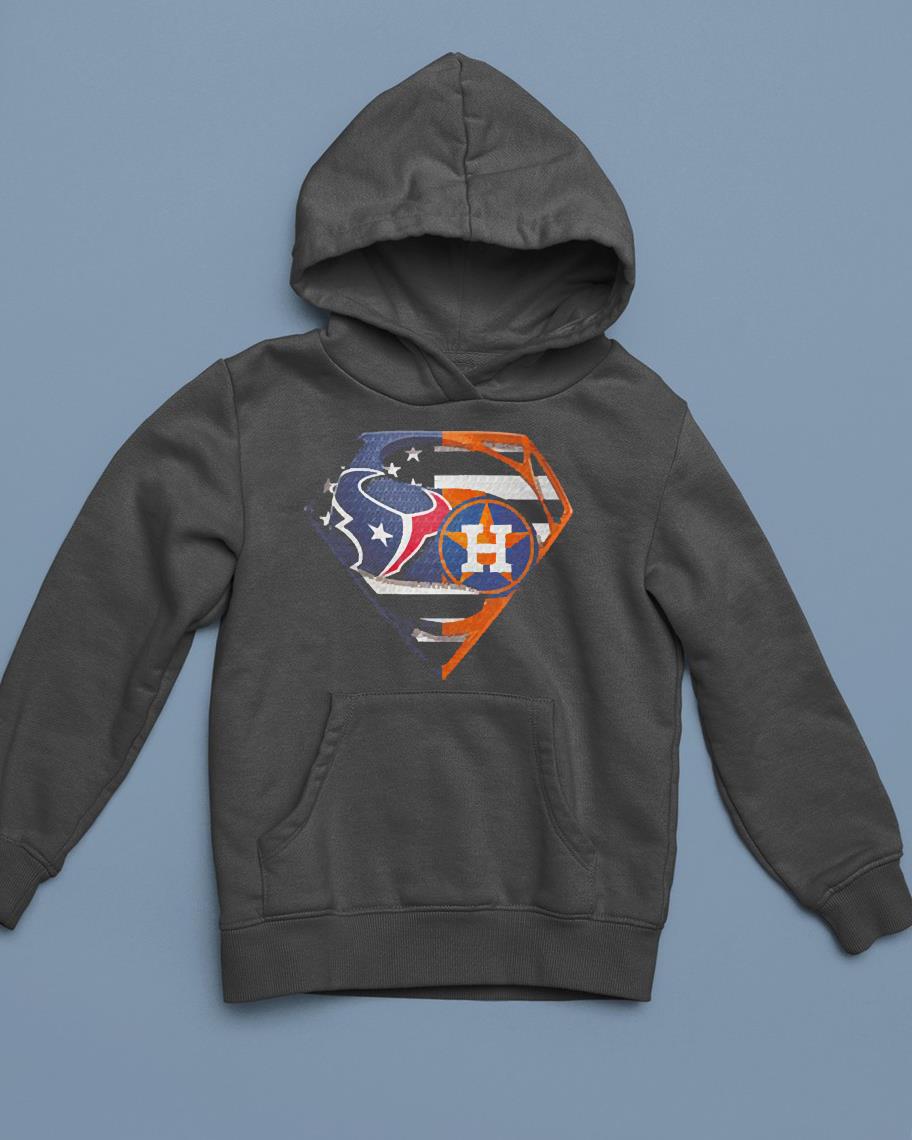 Superman logo Houston Texans and Houston Astros shirt 1 POLICEMANTEE NEWS