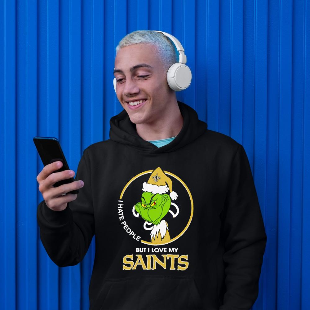 Grinch Santa I Hate People But I Love My New Orleans Saints Shirt 1 Clothing