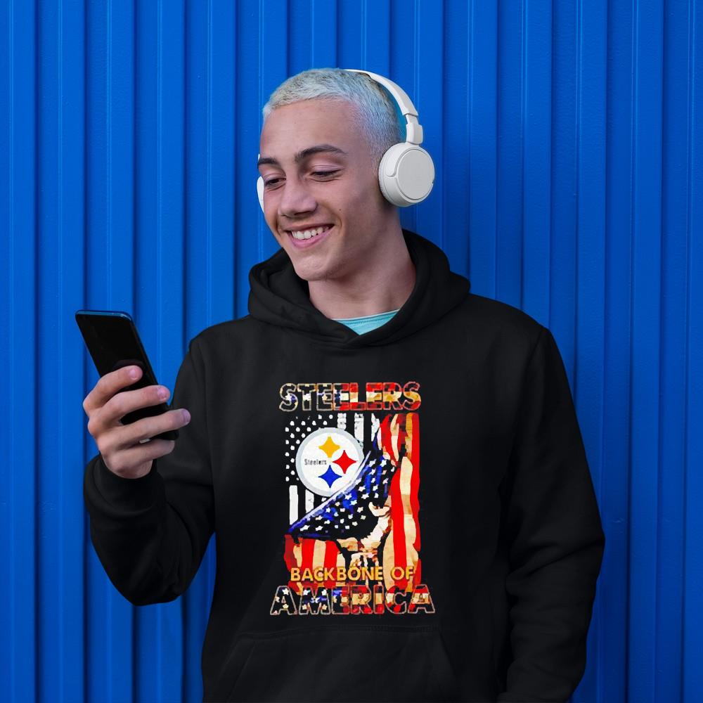 hue2201 pittsburgh steelers backbone of america shirt hoodie - Pittsburgh Steelers backbone of America shirt