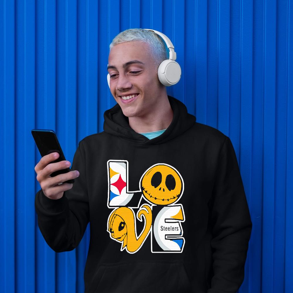 Pittsburgh Steelers Nfl Halloween Jack Skellington And Sally Love Shirt 62 Clothing