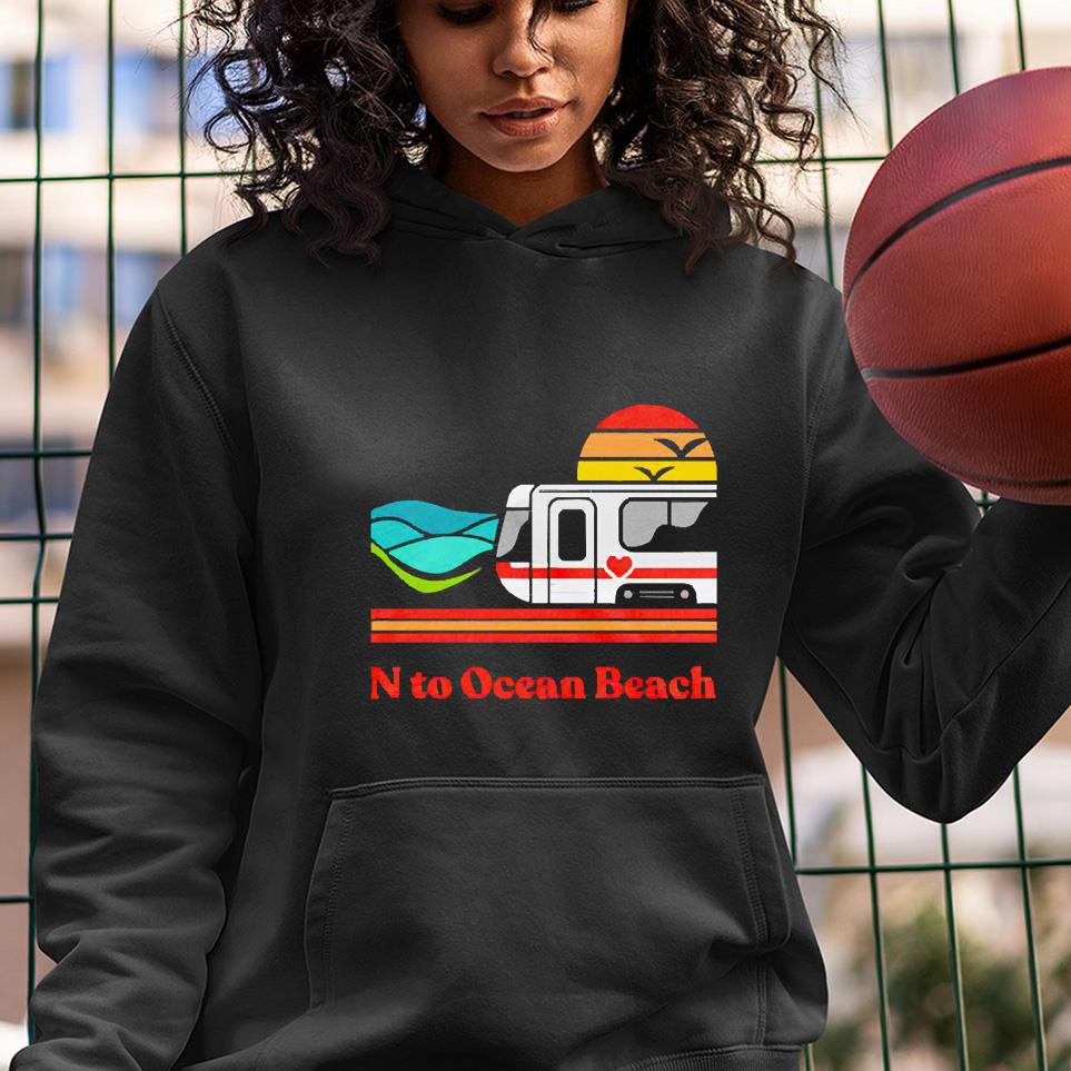 hue23 n to ocean beach shirt hoodie - N to ocean beach shirt