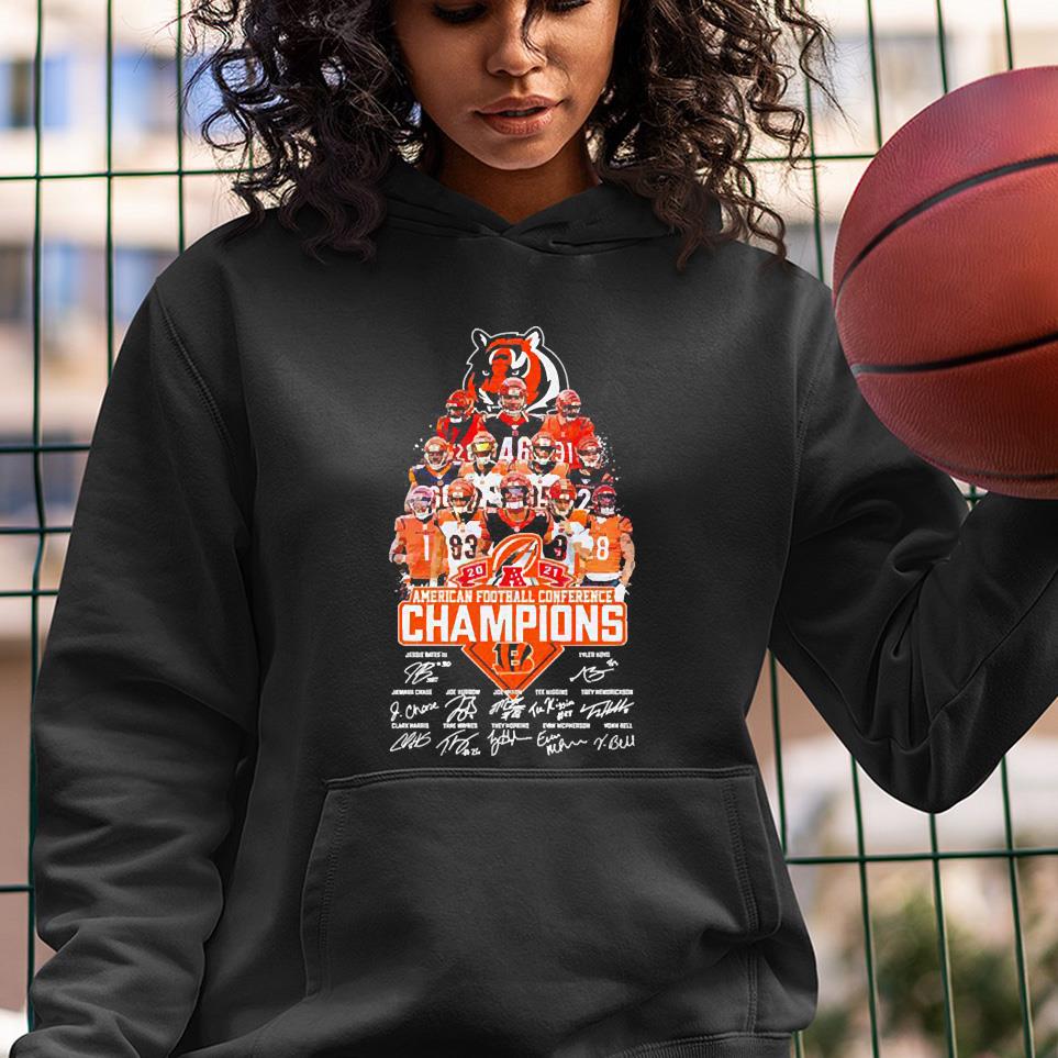 Cincinnati Bengals 2021 American Football Conference Champions signatures sport shirt 1 Postmaloneshirt News