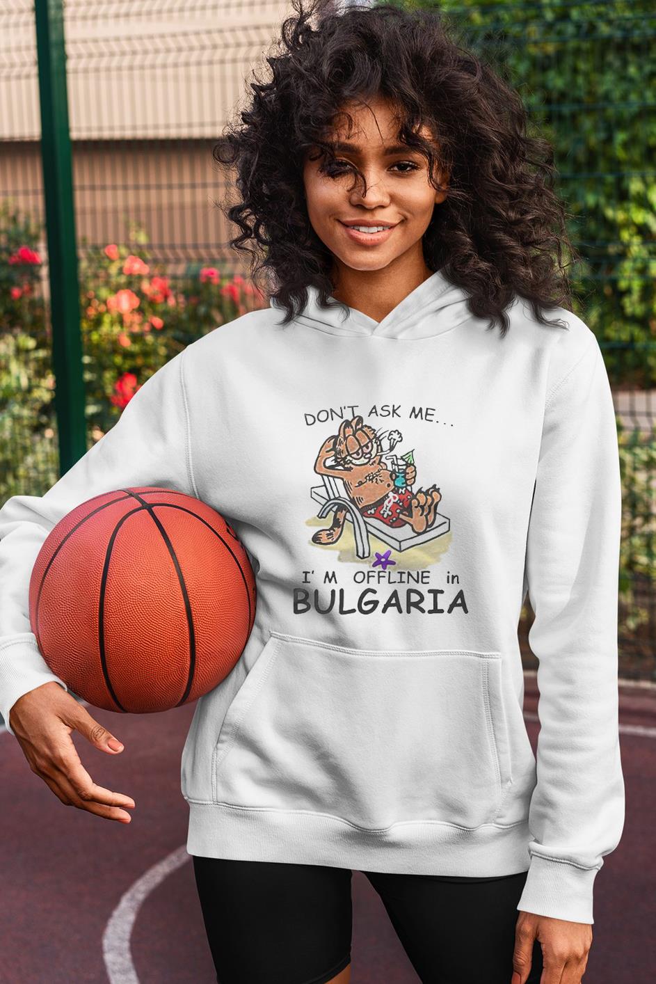 hue233 garfield don t ask me i m offline in bulgaria on beach shirt hoodie - Garfield don’t ask me I’m offline in Bulgaria on beach shirt