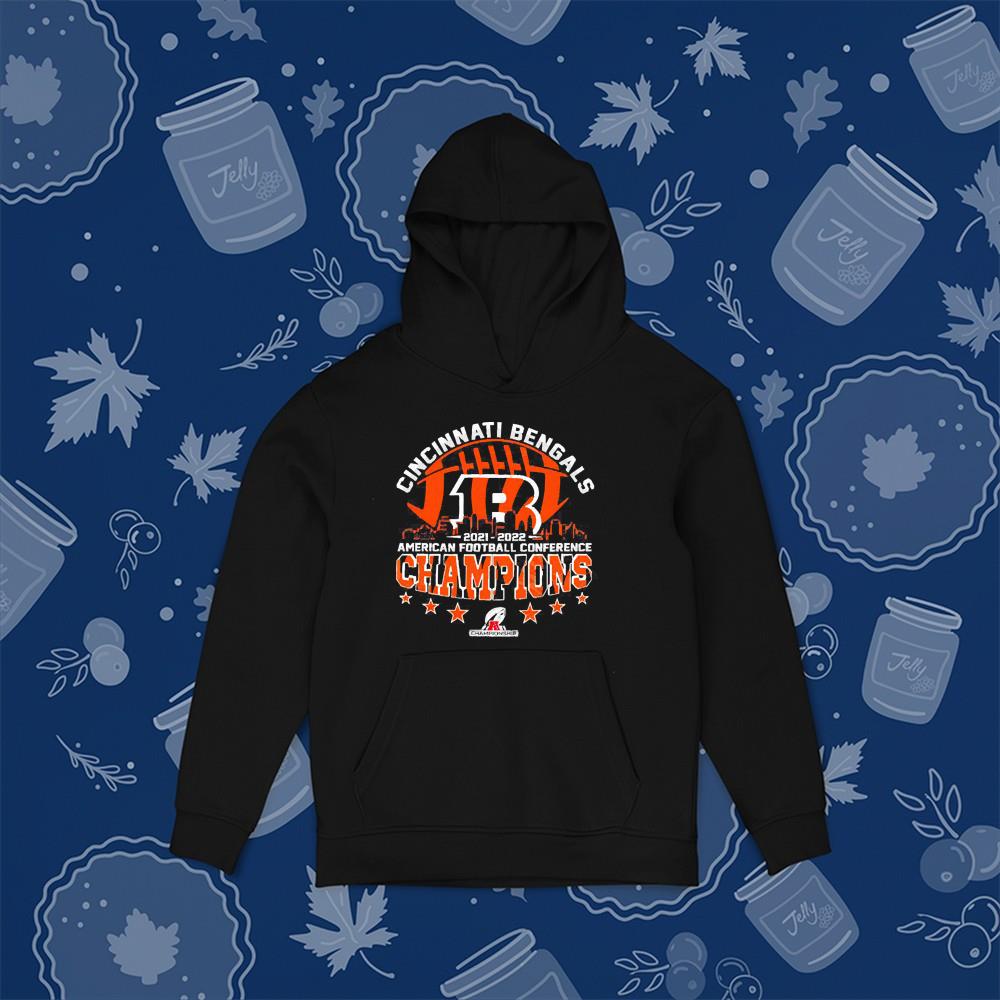 hue252 cincinnati bengals 2021 2022 american football conference champions shirt hoodie - Cincinnati Bengals 2021 2022 American Football Conference Champions shirt