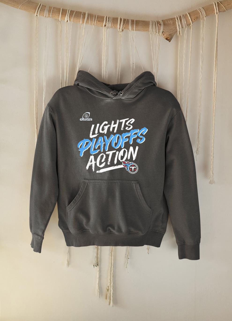 Tennessee Titans 2021 NFL Playoffs Bound Lights Action Shirt 4