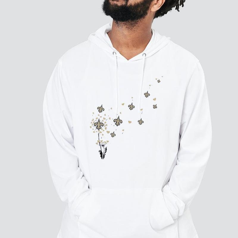 Dandelion New Orleans Saints Flower Shirt 1 Clothing