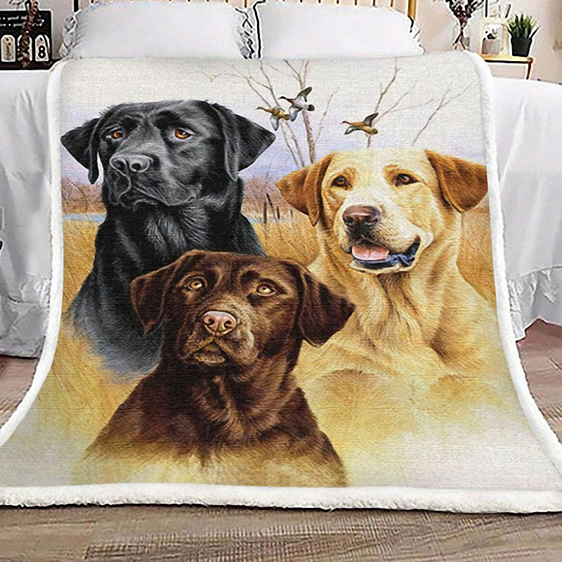 Labrador Retriever Dog Pet Animal Lover Fleece Blanket Kimitee 1 Quilt