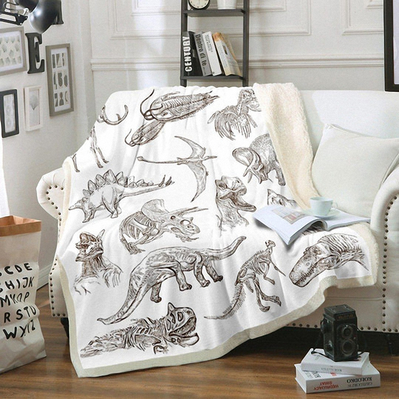 Type Of Dinosaur Animal Reptile Jurassic Fleece Blanket Kimitee 1 Quilt