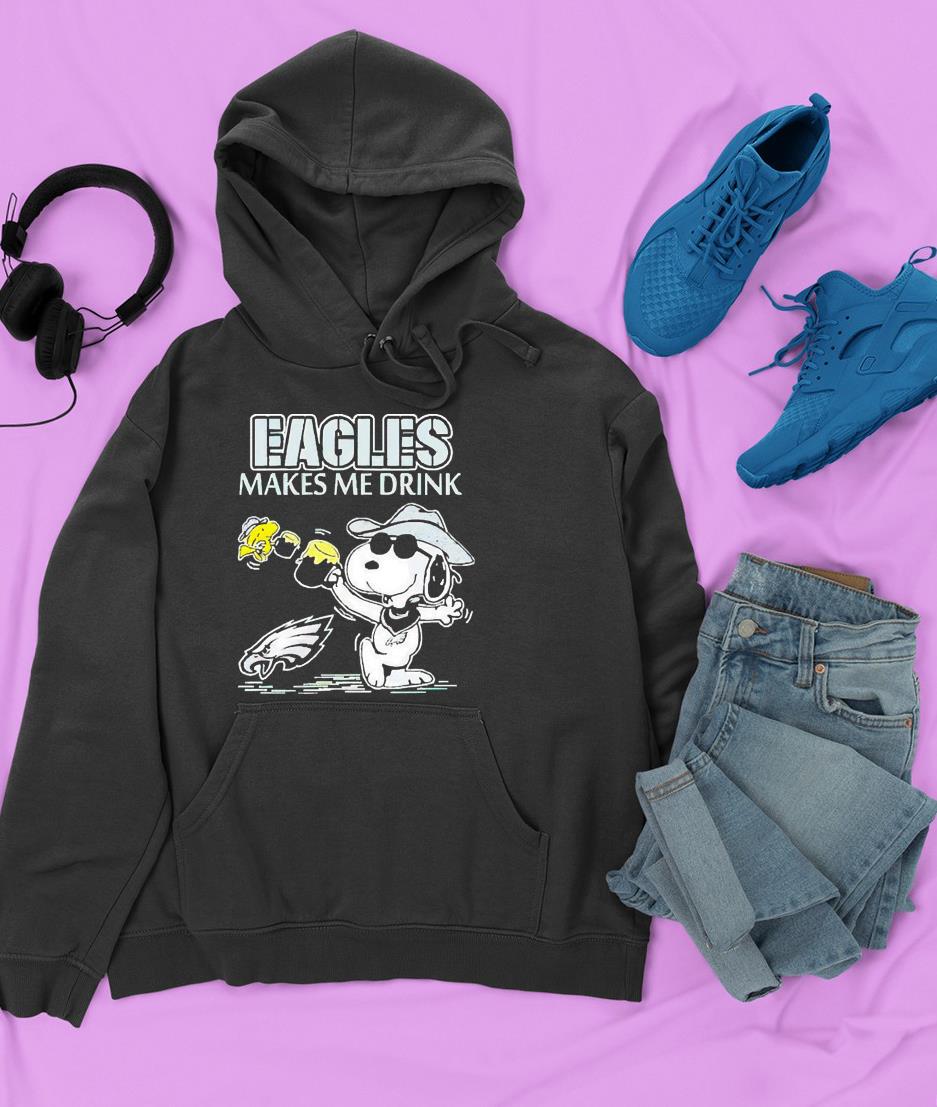 Snoopy And Woodstock Philadelphia Eagles Makes Me Drink Beer Shirt 1 Greatfuldeadshirts News