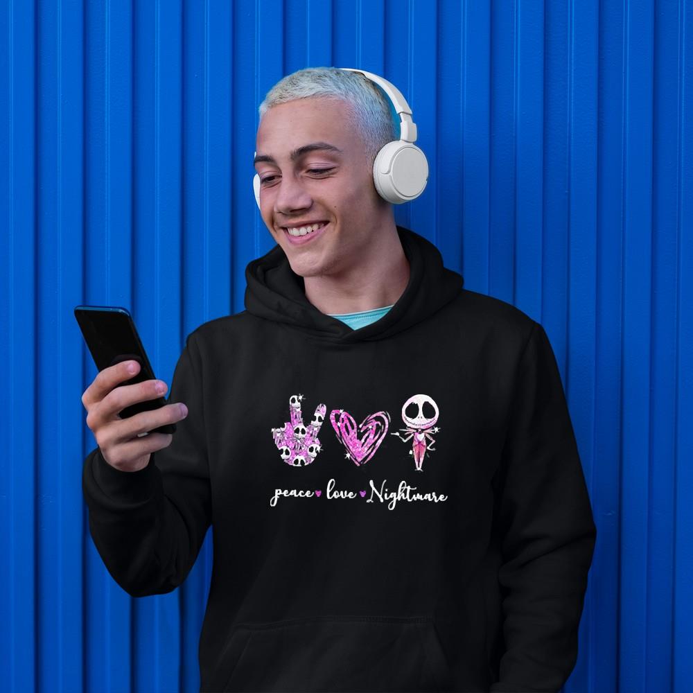 hue3012 baby jack skellington peace love nightmare shirt hoodie - Baby Jack Skellington peace love nightmare shirt